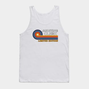 Funny Retro Vintage Sunset Auditing Clerk Design  Gift Ideas Humor Tank Top